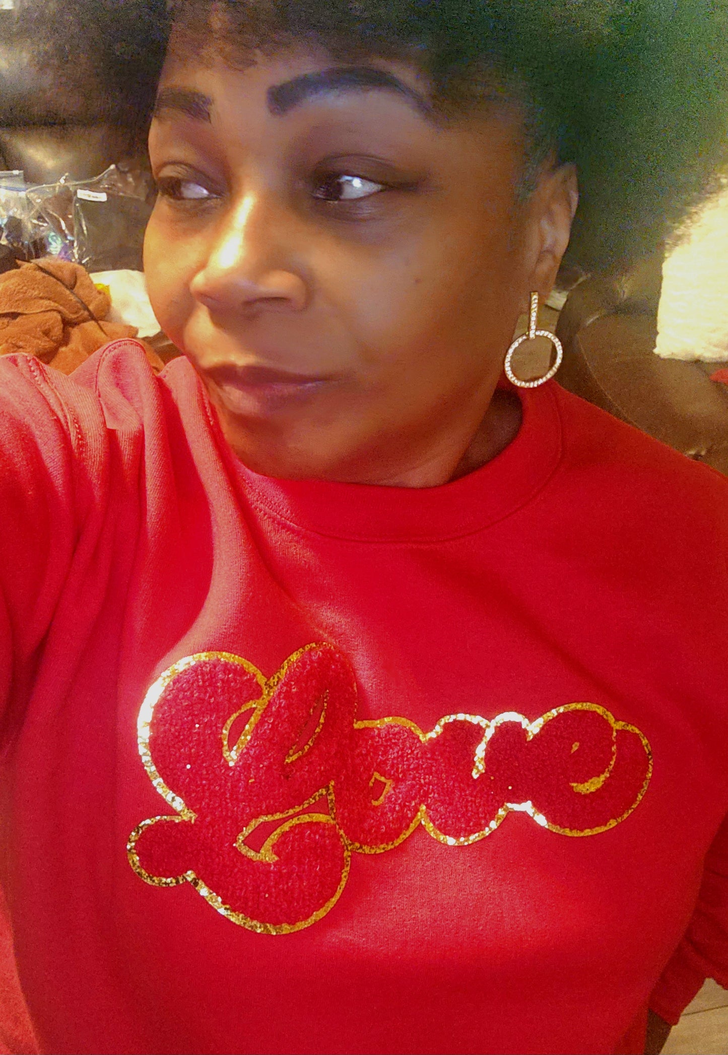 Big Red Chenille Patch Sweatshirt