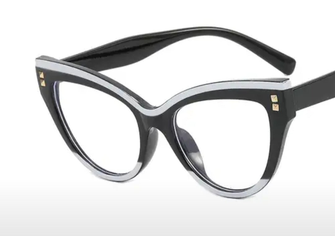 Black and White Classy Cateye