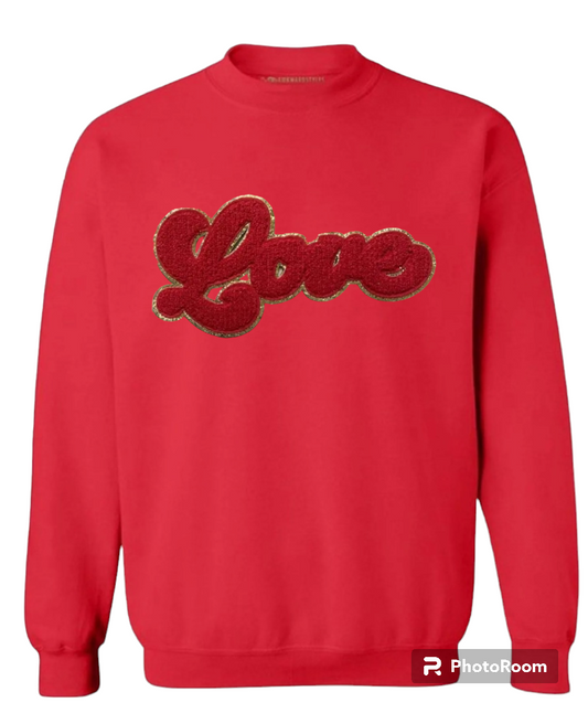 Big Red Chenille Patch Sweatshirt