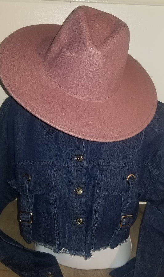 Mauve Pink Panama Hat
